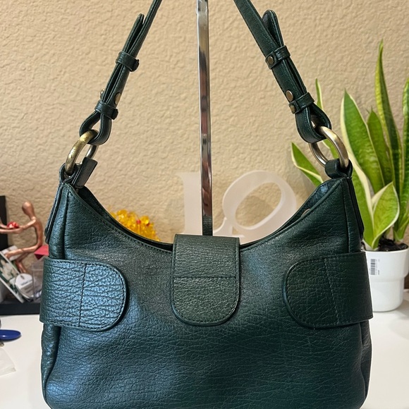 MCM VINTAGE EMERALD GREEN LEATHER BAG - Picture 2 of 15